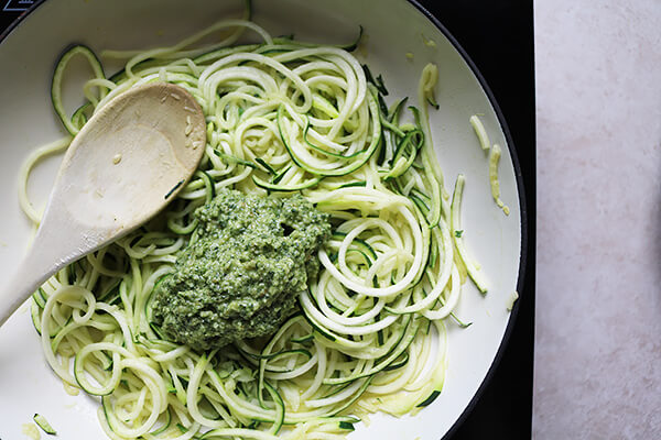 Keto Pesto Chicken Pasta