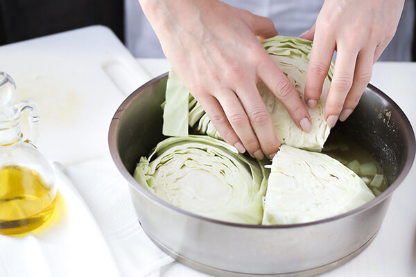 Garlic Butter Braised Cabbage