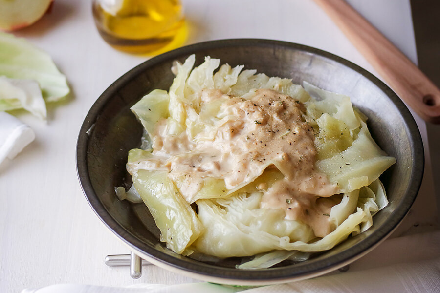 Garlic Butter Braised Cabbage