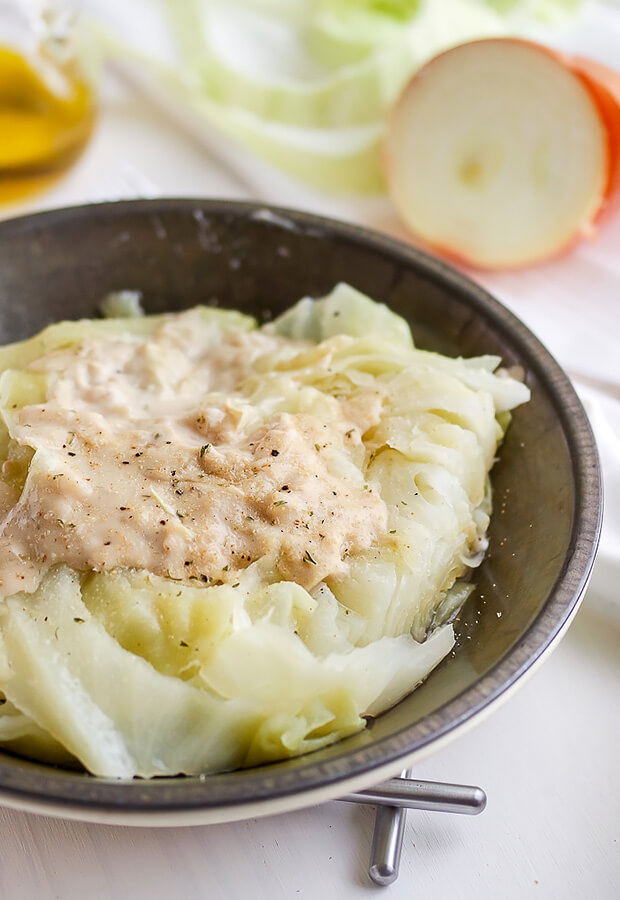 Garlic Butter Braised Cabbage