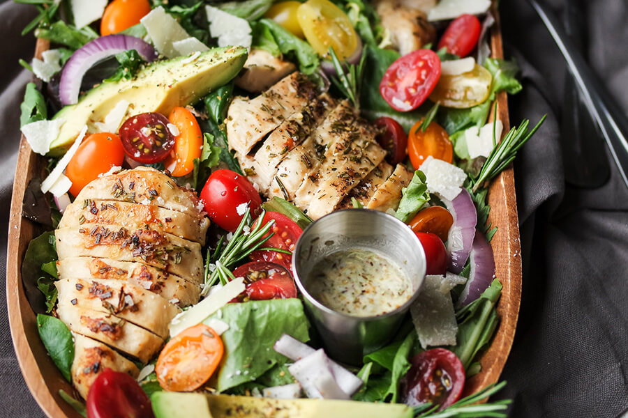 Rosemary Chicken Salad with Herb Balsamic Vinaigrette