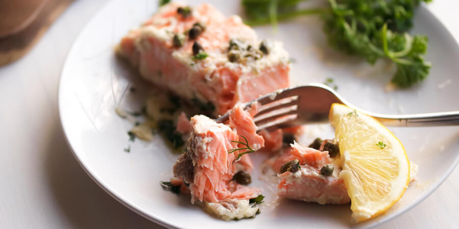 Creamy Lemon and Dill Pan Seared Salmon