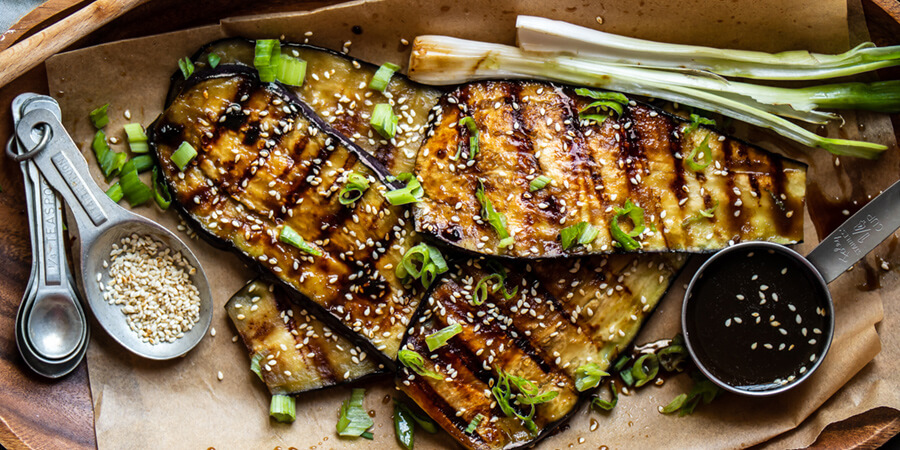 Vegan Teriyaki Grilled Eggplant