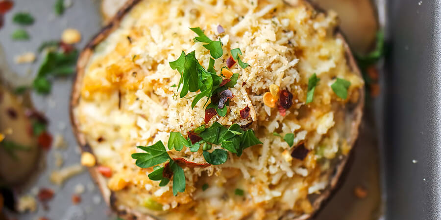 Crab Cake Stuffed Mushrooms