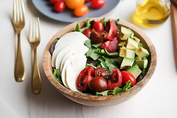 Marinated Pesto Chicken Salad with Basil Balsamic Vinaigrette