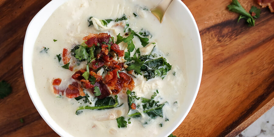 Chicken Cordon Bleu and Kale Soup
