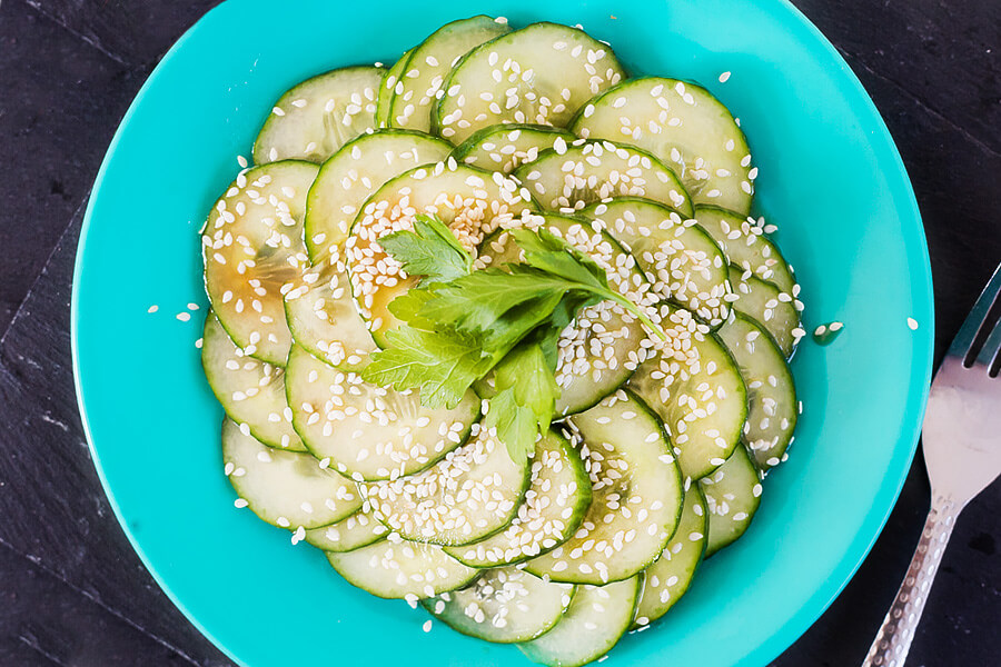 Simple Asian Cucumber Salad