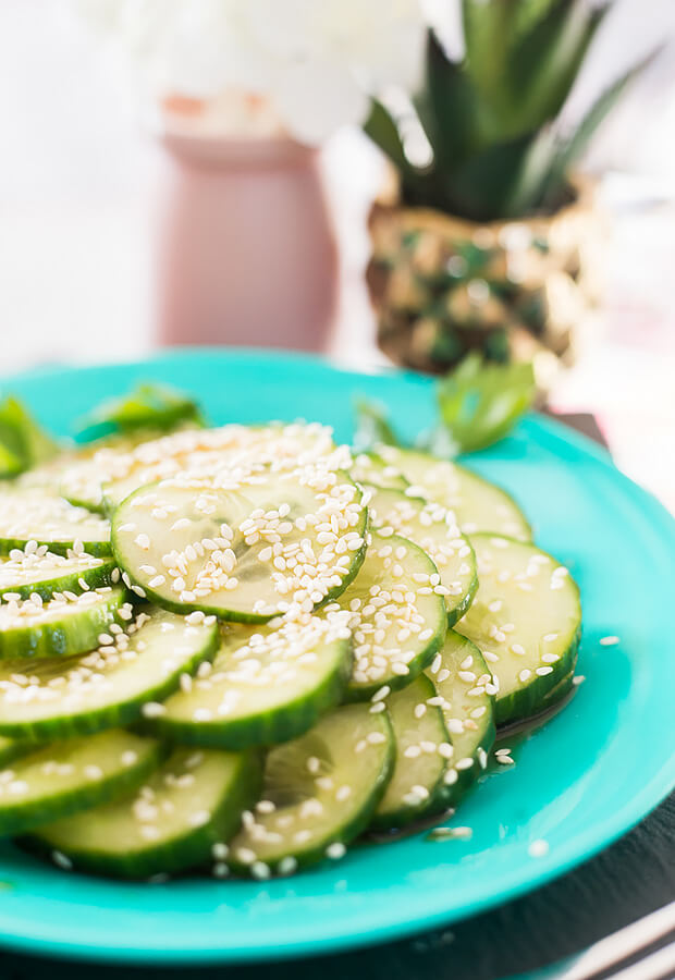 Simple Asian Cucumber Salad