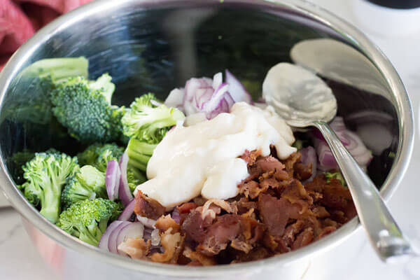 Simple Keto Bacon and Broccoli Salad