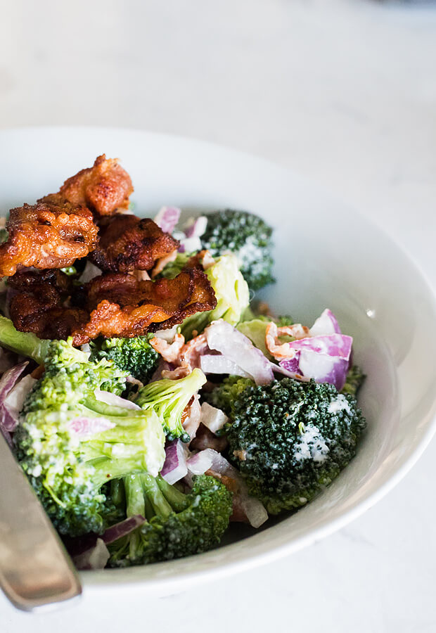 Simple Keto Bacon and Broccoli Salad