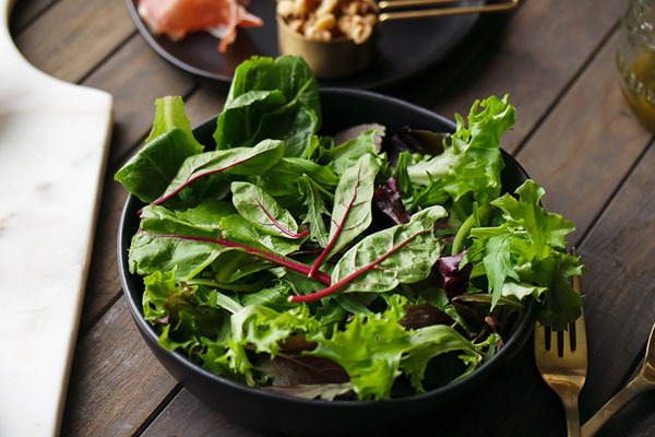 Prosciutto and Goat Cheese Salad with Raspberry Vinaigrette