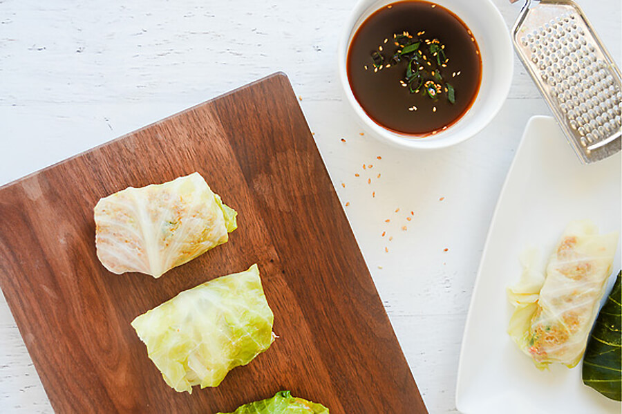 Steamed Pork Cabbage Rolls