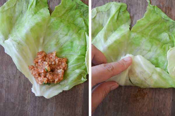 Steamed Pork Cabbage Rolls