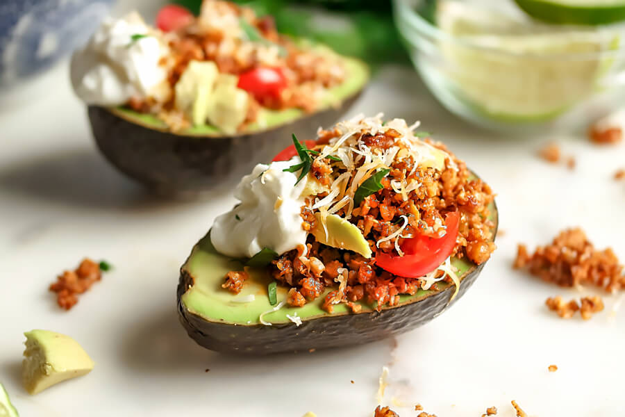 Vegetarian Taco Stuffed Avocados