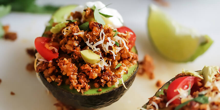 Vegetarian Taco Stuffed Avocados