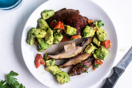 Vegan Portobello Steaks with Avocado Salsa