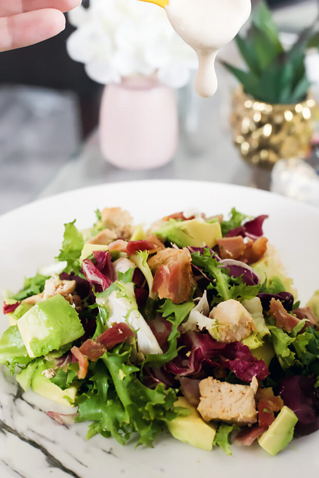 Keto Chicken, Bacon, and Avocado Salad