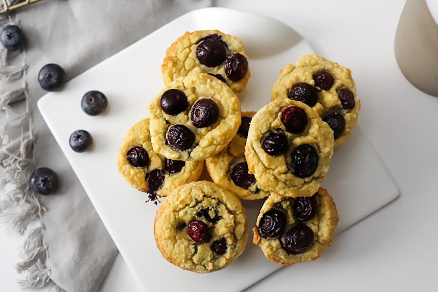 Keto Blueberry Pancake Bites