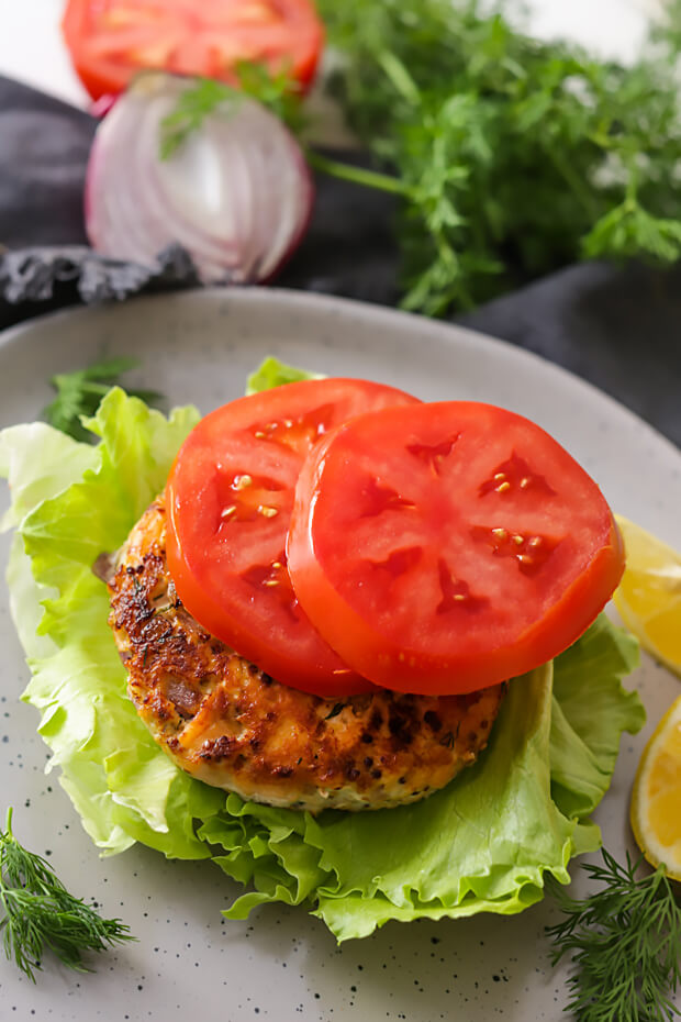 Grilled Cedar Plank Salmon Burgers