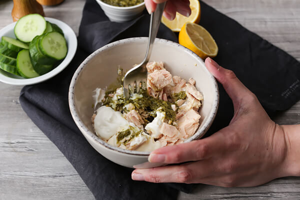Keto Tuna Salad with Pesto