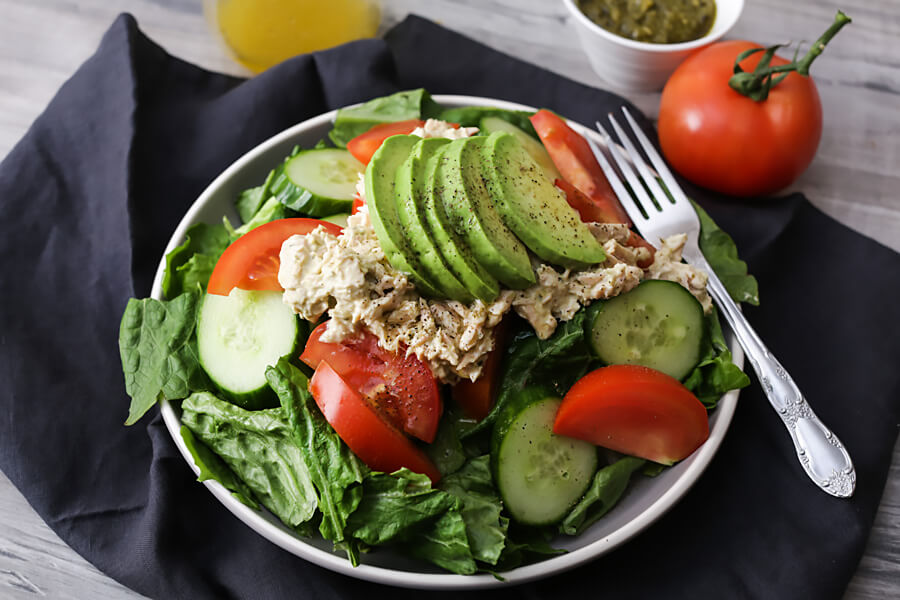 Keto Tuna Salad with Pesto