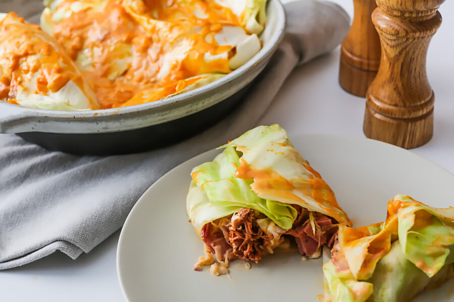 Keto Reuben Cabbage Rolls