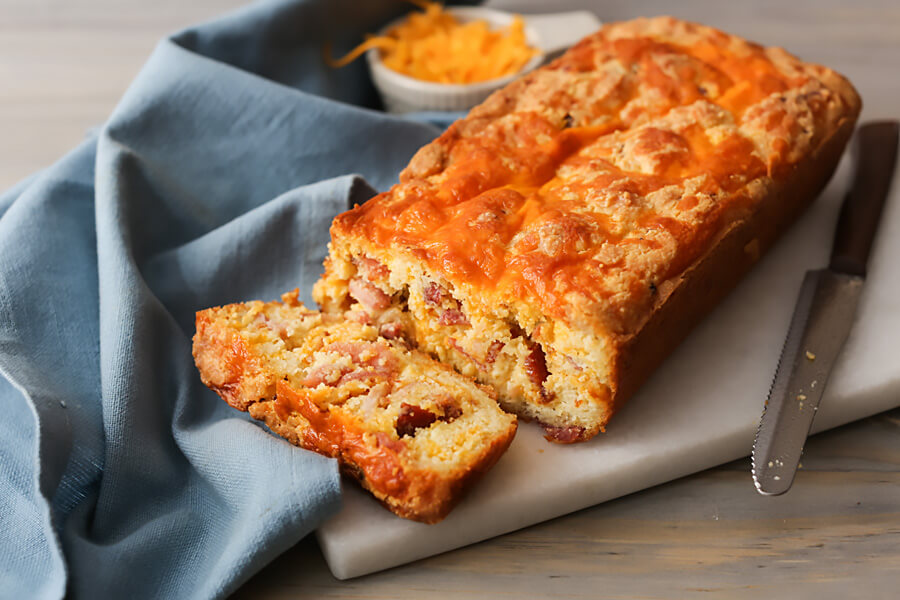 Keto Cheesy Bacon Bread