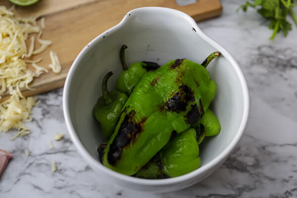 Keto Cilantro Lime Shrimp Stuffed Poblano Peppers