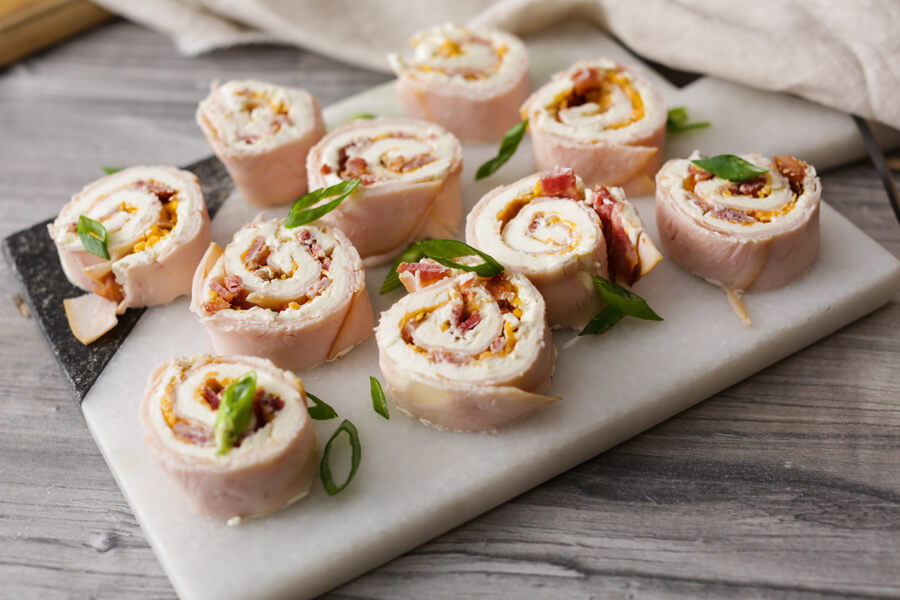 Keto Turkey, Bacon, and Ranch Pinwheels