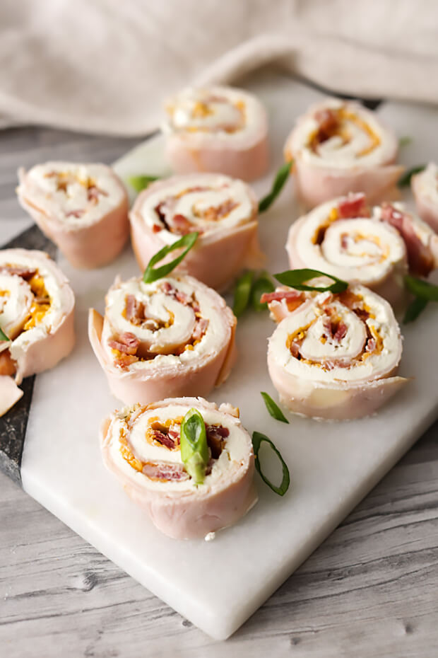 Keto Turkey, Bacon, and Ranch Pinwheels