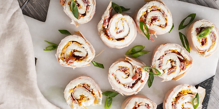 Keto Turkey, Bacon, and Ranch Pinwheels