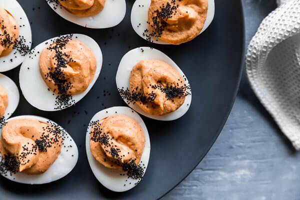 Keto Spicy Deviled Eggs