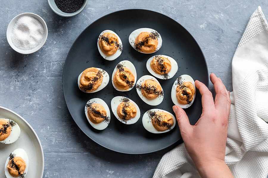 Keto Spicy Deviled Eggs