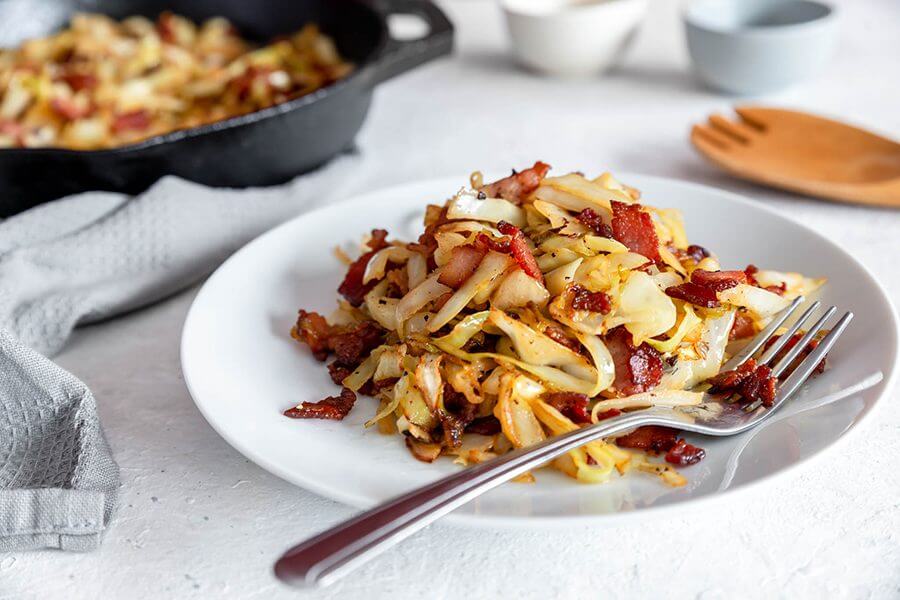 One-Pan Cabbage and Bacon Keto Bowl