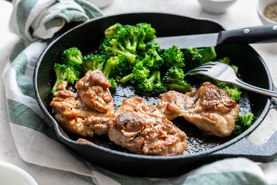 Keto Fried Chicken and Broccoli