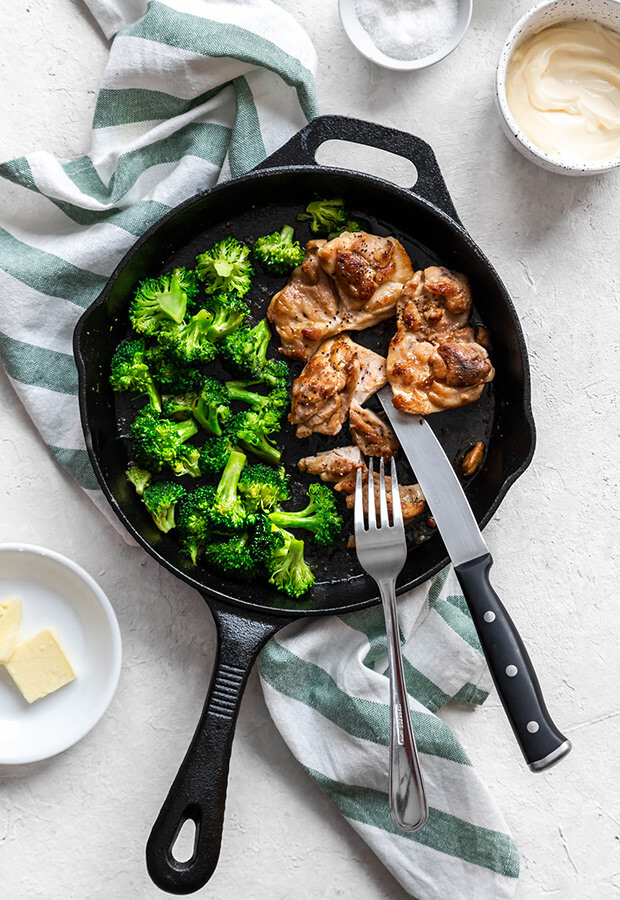 Keto Fried Chicken and Broccoli