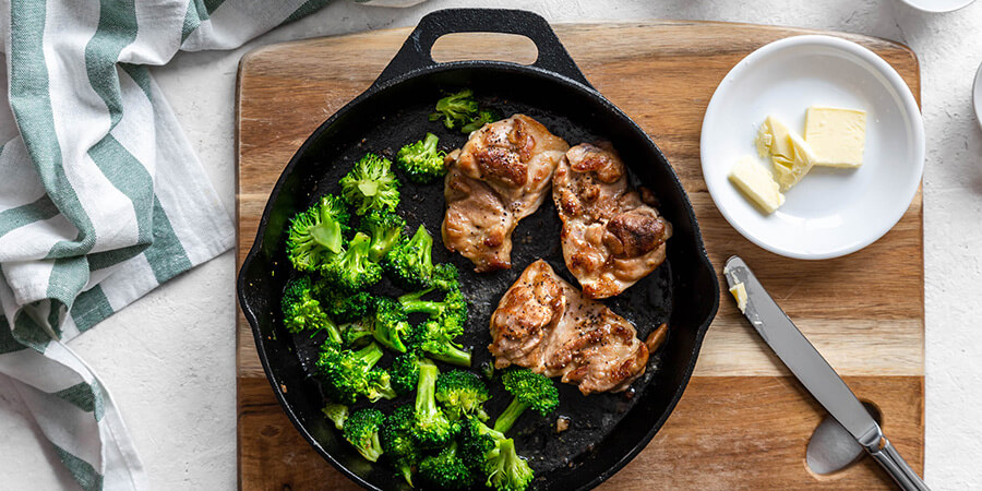 Keto Fried Chicken and Broccoli