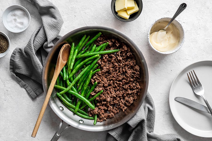 Easy One-Pan Ground Beef and Green Beans
