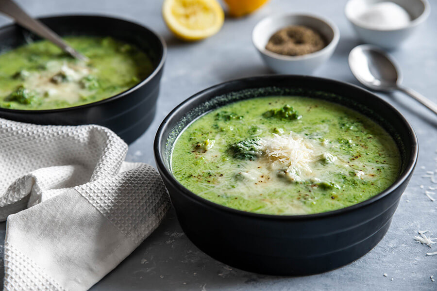 Low-Carb Broccoli Lemon Parmesan Soup