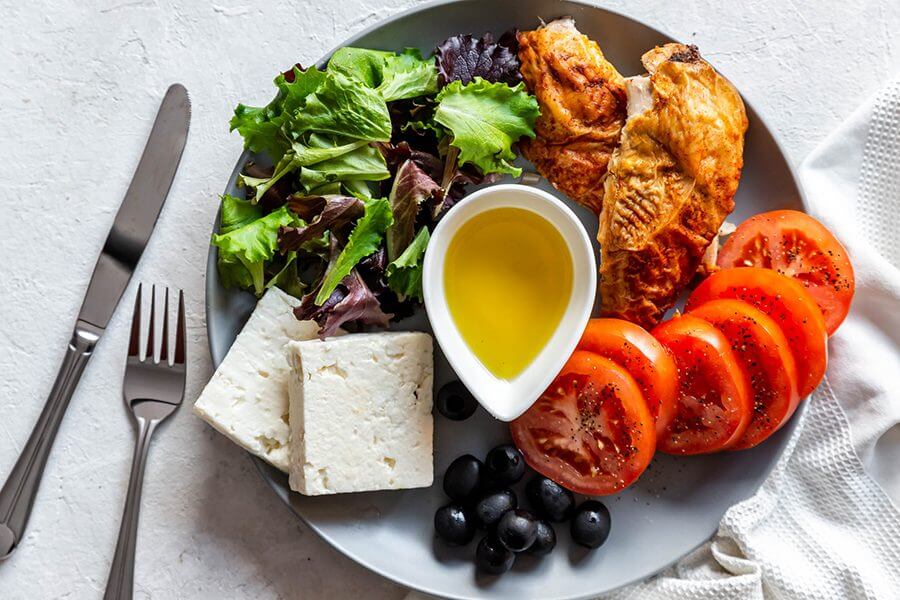 Easy Chicken and Feta Plate