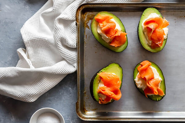 Keto Smoked Salmon Filled Avocados