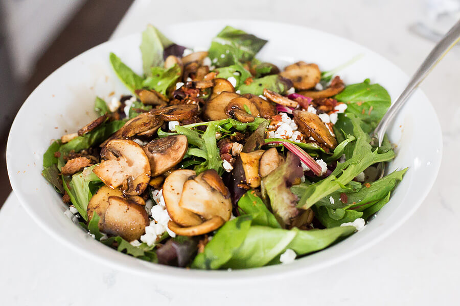 Mushrooms & Goat Cheese Salad