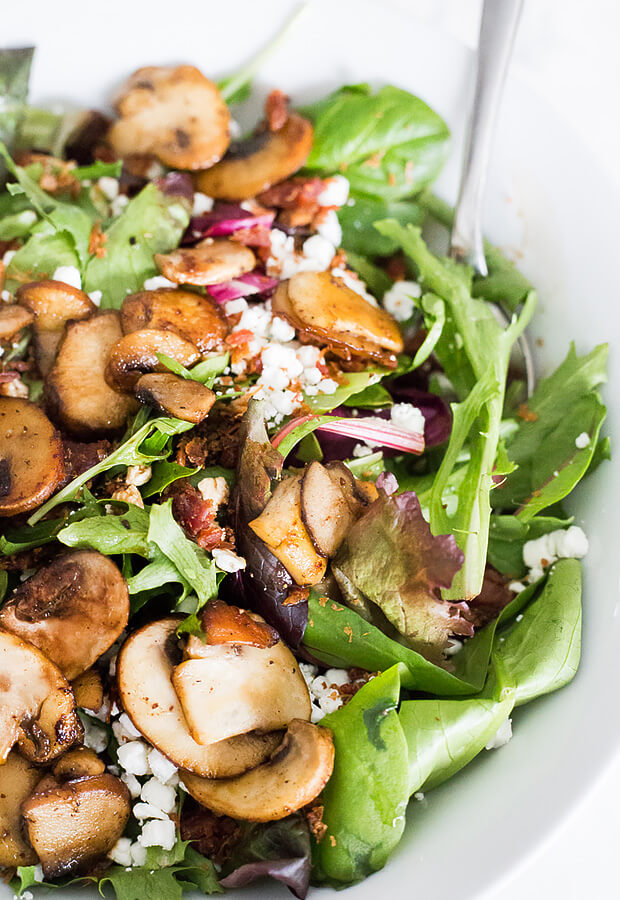 Mushrooms & Goat Cheese Salad