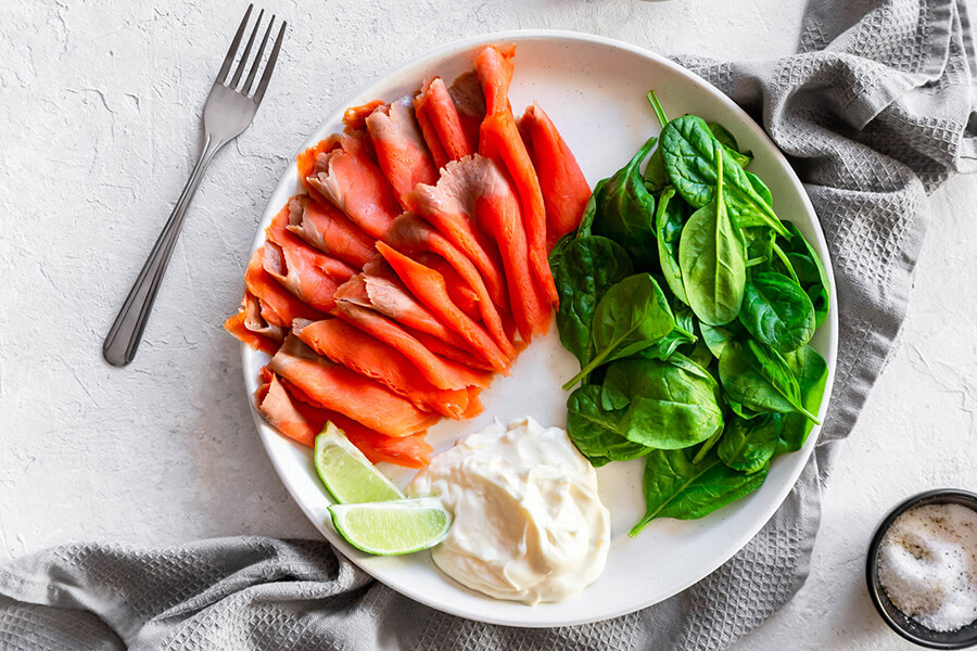 Easy Keto Smoked Salmon Lunch Bowl