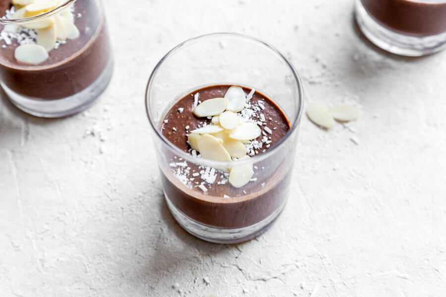 Chocolate Almond Avocado Pudding