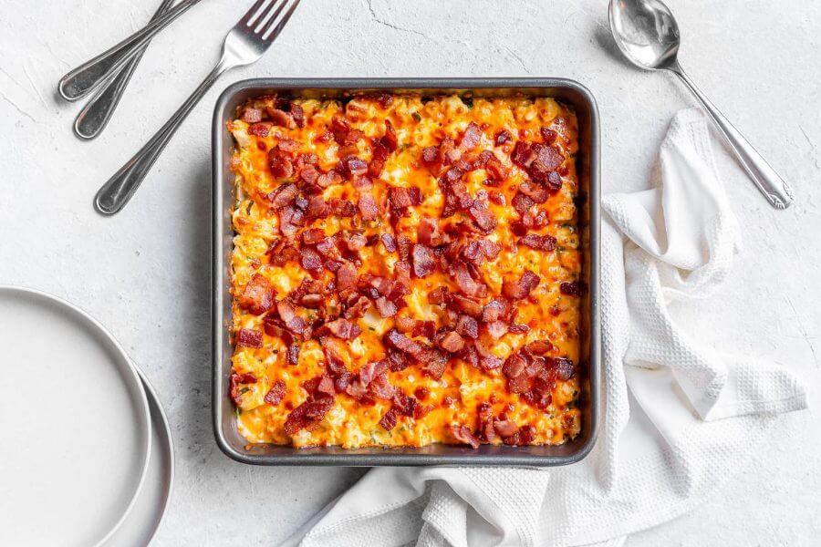 Bacon Loaded Cauliflower Casserole