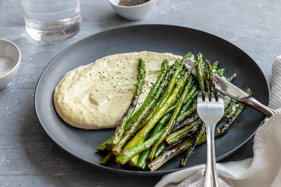 Brown Butter Asparagus with Creamy Eggs