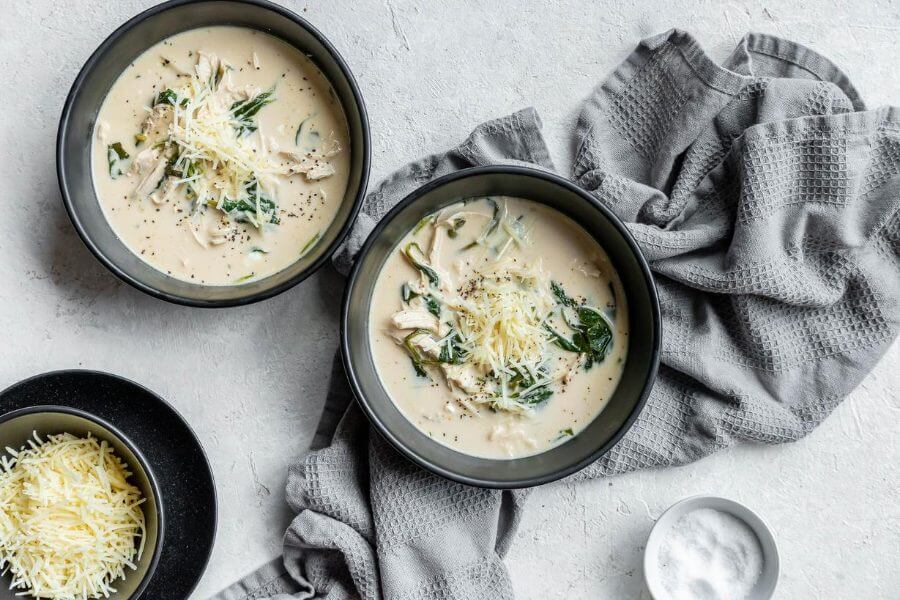 Keto Chicken Florentine Soup