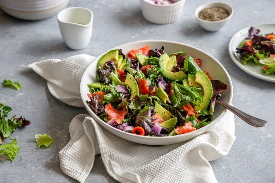 Keto Avocado and Salmon Salad