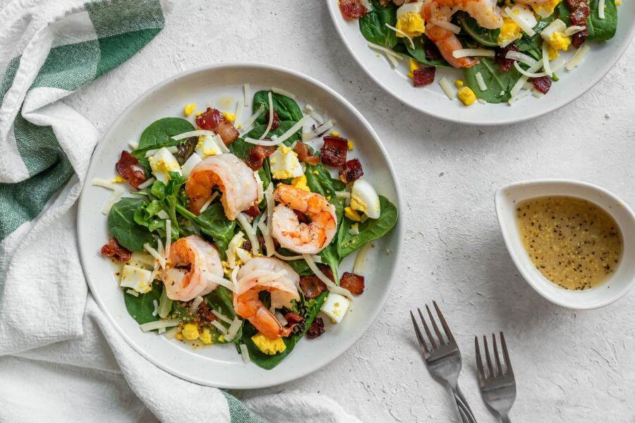 Shrimp Salad with Hot Bacon Dressing